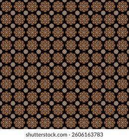 seamless pattern with geometric flowers abstract background for fabric surface design packaging vector illustration