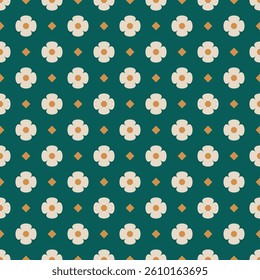 seamless pattern with geometric flowers abstract background graphic design print for fabric surface design packaging wrapping paper vector