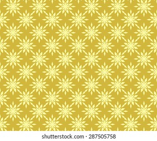Seamless Pattern of Geometric Flowers Made with Diamond Shapes.