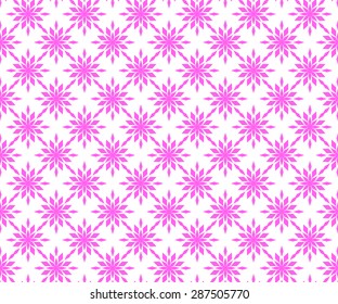 Seamless Pattern of Geometric Flowers Made with Diamond Shapes.