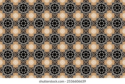 Patrón sin fisuras con flores geométricas Impresión de diseño de fondo moderno para cualquier idea deseada Ilustración vectorial