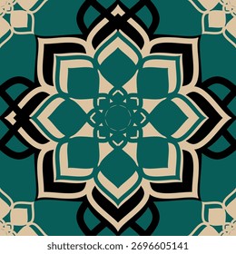 seamless pattern with geometric flowers modern background design print for fabric surface design packaging wrapping paper vector illustration