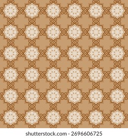 seamless pattern with geometric flowers modern background design print for fabric surface design packaging wrapping paper vector illustration