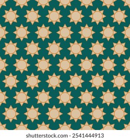 seamless pattern with geometric flowers ornamental background design texture for fabric home wear surface design packaging vector