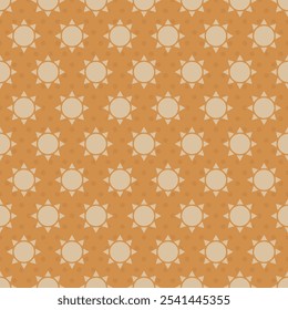 seamless pattern with geometric flowers ornamental background design texture for fabric home wear surface design packaging vector