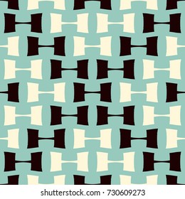 Seamless pattern with geometric forms of letter H. Stylish abstract illustration.