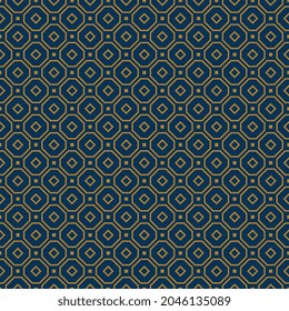 seamless pattern of geometric gold line with dark teal background