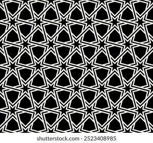 Patrón sin fisuras de Diseños gráficos geométricos. Patrones repetitivos de Vector imprimible. Diseño de fondo de diseño de fondo de Anuncio de cubierta de nudo entrelazado.