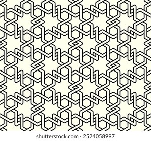 Seamless pattern of Geometric Graphic designs. Repeating patterns of Printable vector. Interlocking knot cover banner backdrop layout background design.