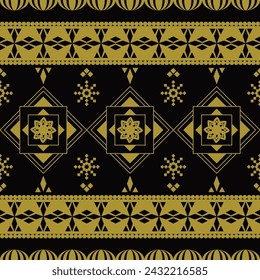 A seamless pattern geometric graphic fusion style is designed for textiles, fabric, clothes, sarongs, carpets, blankets, tablecloths, bedding sets, decorations, tiles, covers, and gift wrapping paper