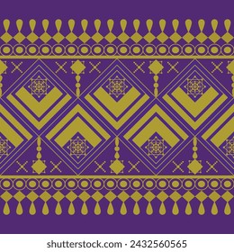 A seamless pattern geometric graphic fusion style is designed for textiles, fabric, clothes, sarongs, carpets, blankets, tablecloths, bedding sets, decorations, tiles, covers, and gift wrapping paper