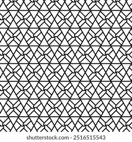 Seamless Pattern With A Geometric Grid