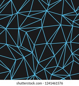 Seamless pattern with geometric grid of triangles ornament. Abstract modern endless flat simple background. Vector illustration.