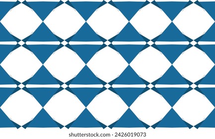 seamless pattern, seamless geometric horizontal row pattern with square, two tone blue gray diamond checkerboard repeat pattern, replete image, design for fabric printing