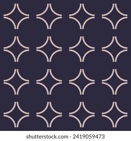 Seamless pattern. Geometric pattern with the image of diamonds and squares. Abstract pattern on a purple background. Pattern for printing and packaging. Vector illustration