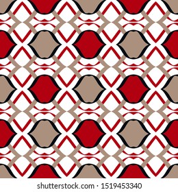 Seamless pattern with geometric intersecting elements.