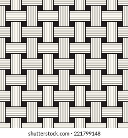 Seamless pattern with geometric intertwined bands. Abstract background