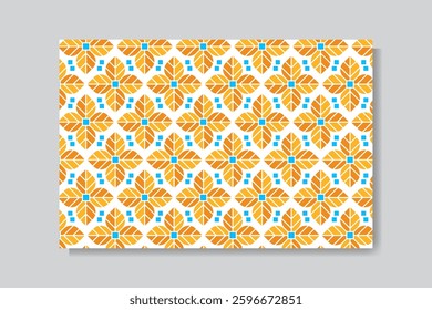 seamless pattern geometric leaves flat style colored for background 