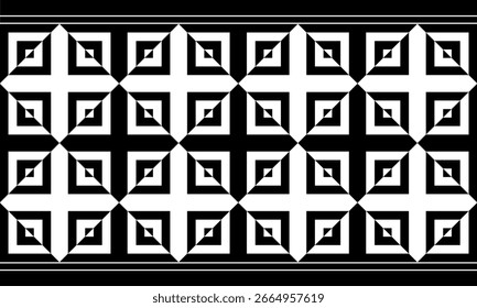 Seamless pattern with geometric line.