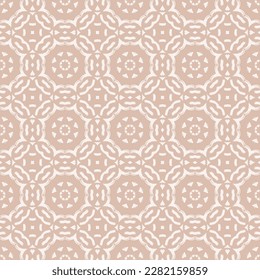 Nahtloses Muster mit geometrischen Pinselstrichformen und Linie in Aktfarben.
Minimalist Boho Printable in Pastellfarbe. Vektorästhetischer Hintergrund.