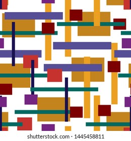 Seamless pattern geometric lines colored design