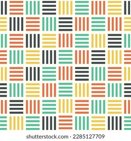 Seamless pattern geometric lines shape colorful repeating design