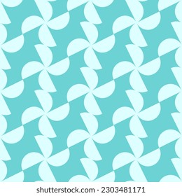 Seamless pattern of geometric, mid-century design windmills, on  isolated background. Design for celebration prints, scrapbooking, nursery decor, home decor, paper crafts, invitation design.