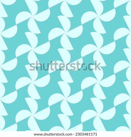 Seamless pattern of geometric, mid-century design windmills, on  isolated background. Design for celebration prints, scrapbooking, nursery decor, home decor, paper crafts, invitation design.