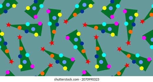 Patrón sin foco con árboles de Navidad geométricos minimalistas. Resumen de los antecedentes del año nuevo.