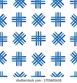 Seamless pattern geometric modern blue