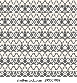 Seamless pattern geometric monochrome vector background