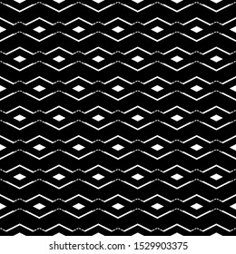 Seamless pattern. Geometric motif. Diamonds, shapes backdrop. Ethnic wallpaper. Mosaics background. Folk image. Rhombuses, figures ornament. Digital paper, web design, textile print, abstract. Vector