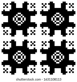 Seamless pattern. Geometric motif. Polygons background. Simple shapes wallpaper. Squares, rectangles, figures ornament. Abstract backdrop. Digital paper, web design, textile print. Vector artwork