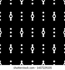 Seamless pattern. Geometric motif. Simple shapes backdrop. Folk image. Ethnic wallpaper. Figures, circles ornament. Mosaics background. Digital paper, web design, textile print.