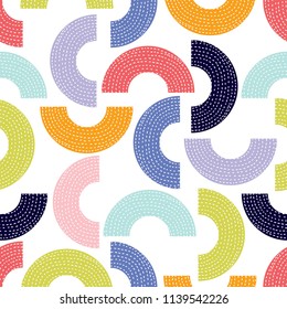 Seamless pattern, geometric motif, wallpaper, vector.