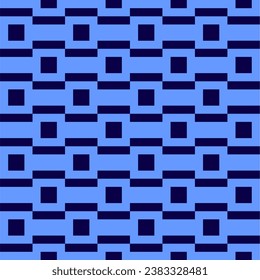 Seamless pattern with geometric motifs in 2 colors. Vector illustration.