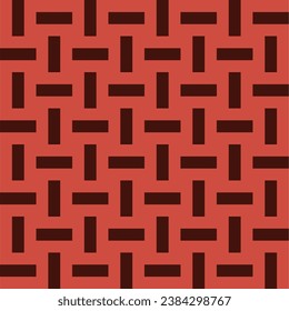 Seamless pattern with geometric motifs in 2 colors. Vector illustration.