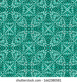 Seamless pattern with Geometric motifs in 3 colors. Vector illustration.