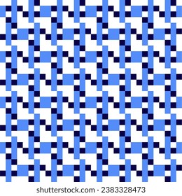 Seamless pattern with geometric motifs in 3 colors. Vector illustration.