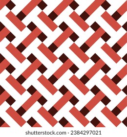 Seamless pattern with geometric motifs in 3 colors. Vector illustration.