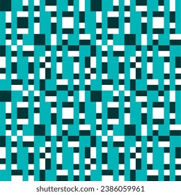 Seamless pattern with geometric motifs in 3 colors. Vector illustration.