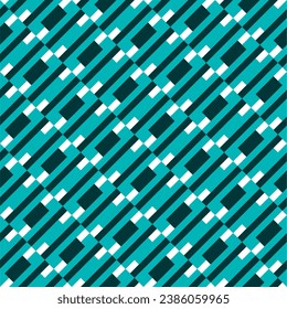 Seamless pattern with geometric motifs in 3 colors. Vector illustration.