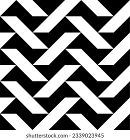 Seamless pattern with geometric motifs in black and white. Vector illustration.