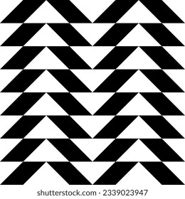 Seamless pattern with geometric motifs in black and white. Vector illustration.