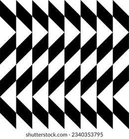 Seamless pattern with geometric motifs in black and white. Vector illustration.