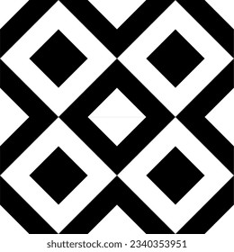 Seamless pattern with geometric motifs in black and white. Vector illustration.