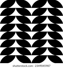 Seamless pattern with geometric motifs in black and white. Vector illustration.