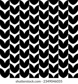 Seamless pattern with geometric motifs in black and white. Vector illustration.