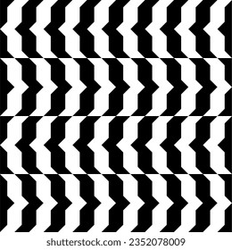 Seamless pattern with geometric motifs in black and white. Vector illustration.
