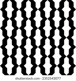 Seamless pattern with geometric motifs in black and white. Vector illustration.